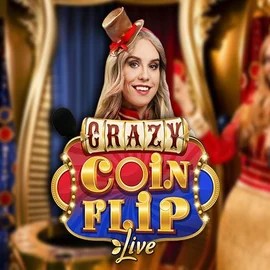Official Live Casino logo: Crazy Coin Flip by Evolution at Great Slots Casino