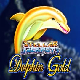 Dolphin Gold with Stellar Jackpots slot visual from Lightning Box Game available on greatsslots.at